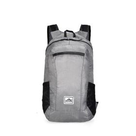 Lightweight Portable Foldable Backpack for Women Men Travel Hiking (Color: gray, Type: Sports Bag)